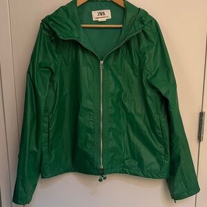 Zara Emerald Green Hooded Jacket